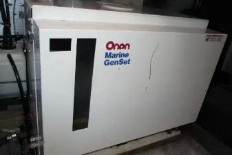 Slide: The Image of Onan Marine GenSet in a 2007 Mariner 40 Orient boat. - 70