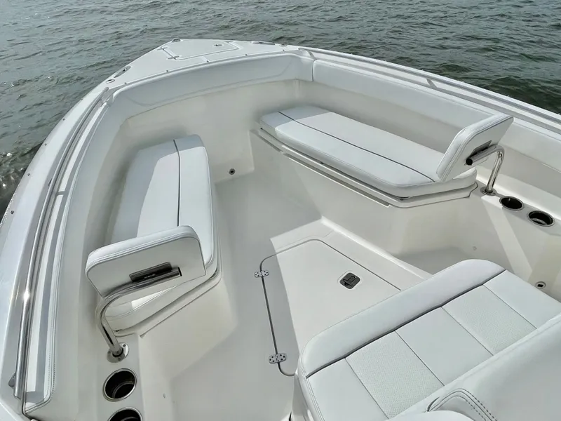 Slide: The Image of Interior of Pursuit S 268 Sport boat, 2022 model. - 29