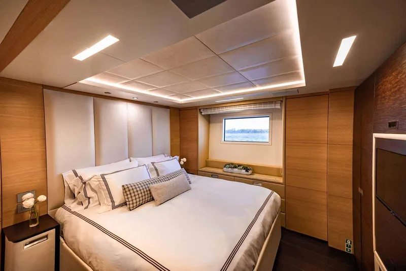 Slide: The Image of Luxurious bedroom interior on 2012 Benetti Classic Supreme 132 yacht. - 33