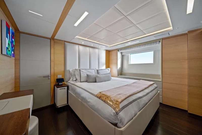 Slide: The Image of Luxurious bedroom interior on 2012 Benetti Classic Supreme 132 yacht. - 41