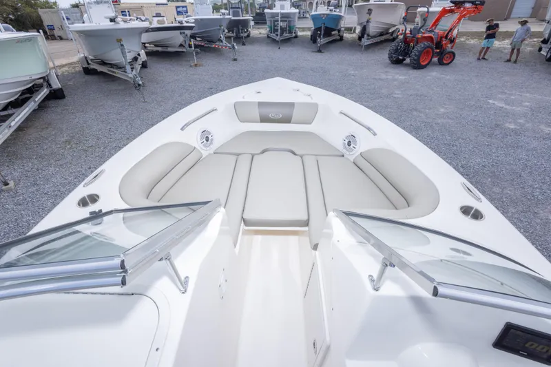 Slide: The Image of 2022 Key West 203 DFS boat interior with spacious seating and modern design. - 25