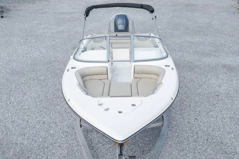 Slide: The Image of 2022 Key West 203 DFS boat with sleek design and spacious seating. - 6