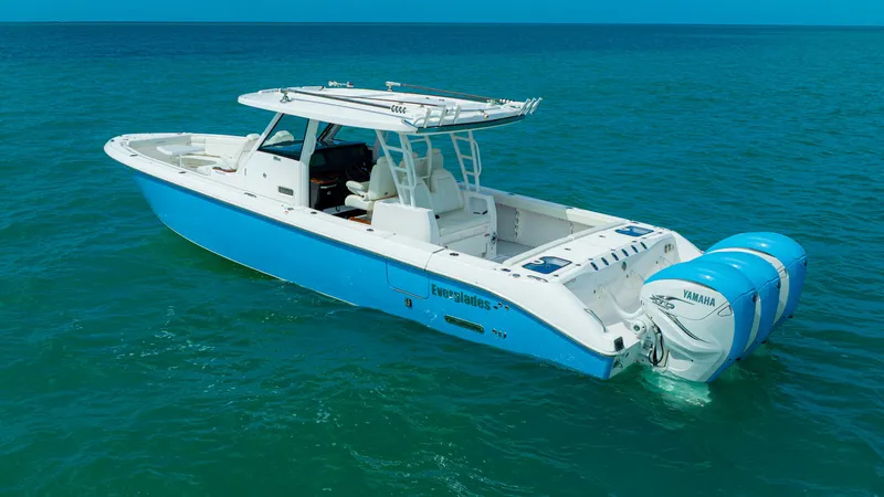 Slide: The Image of Everglades 395 Center Console 2022 on open sea. - 24