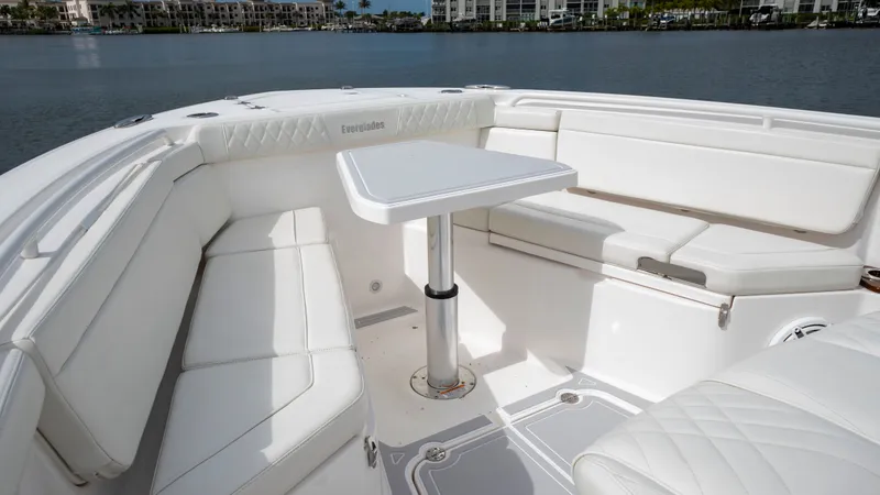 Slide: The Image of Interior of Everglades 395 Center Console boat, 2022 model. - 41