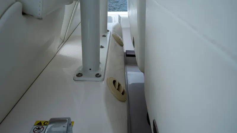 Slide: The Image of Interior view of Everglades 395 Center Console boat, 2022 model. - 49