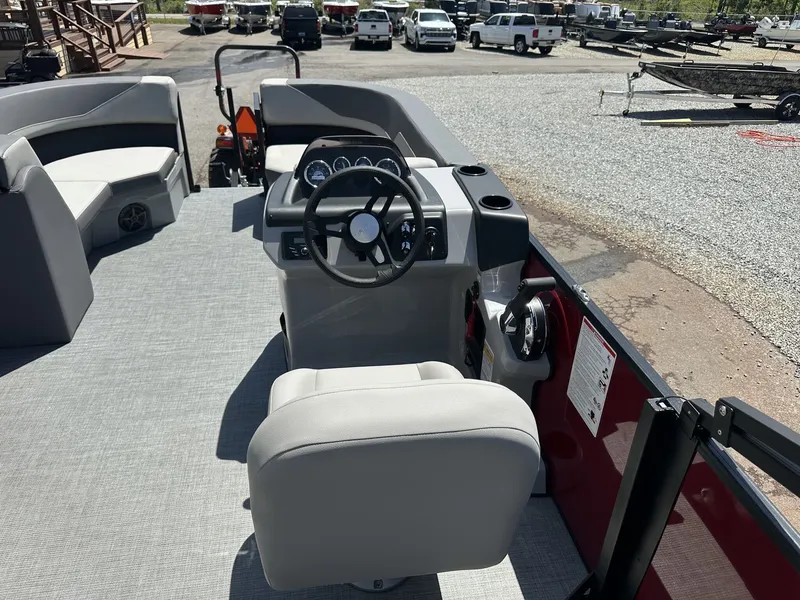 Slide: The Image of Interior view of the 2026 Lowe LS Walk Thru 190 boat. - 9