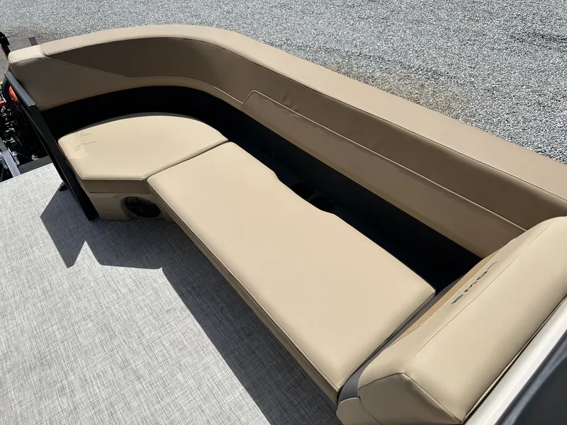Slide: The Image of Beige seating on Lowe LS Walk Thru 210 boat, model 2026. - 4
