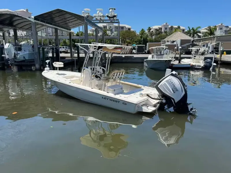 Slide: The Image of 2018 Key West 230 Bay Reef boat in harbor. - 3
