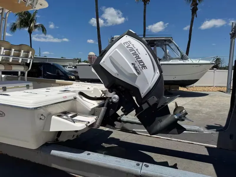 Slide: The Image of 2018 Key West 230 Bay Reef boat with Evinrude motor. - 9