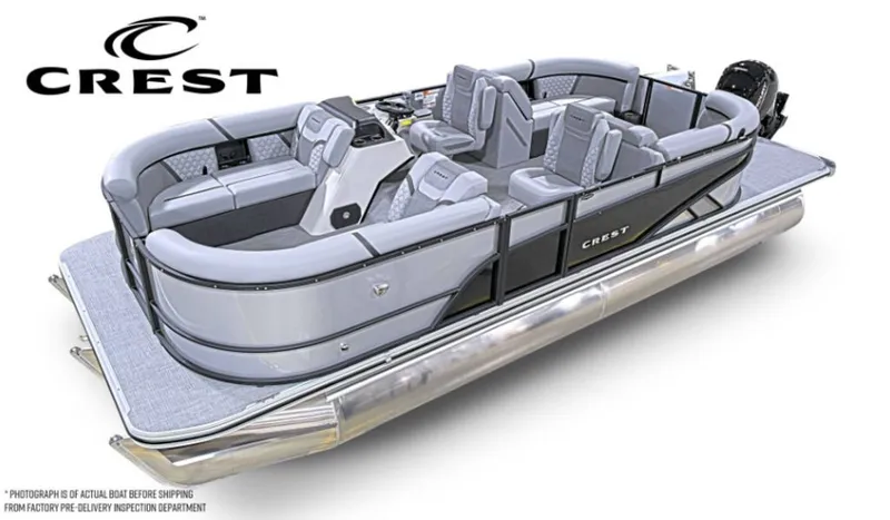 The Image of Crest Conquest 23 FT 2026 pontoon boat with luxurious design. - 1