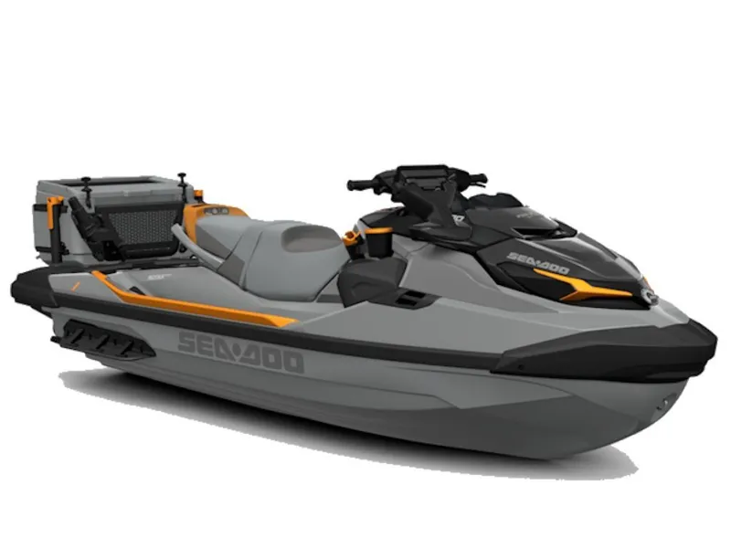 The Image of 2025 Sea-Doo FishPro Trophy 170 jet ski in gray and orange. - 0
