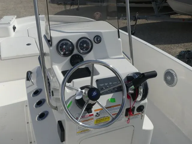 Slide: The Image of Bayliner Trophy T18 Limited Edition 2026 helm console. - 14