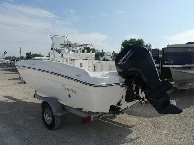 Slide: The Image of 2026 Bayliner Trophy T18 Limited Edition boat with Mercury outboard motor. - 6