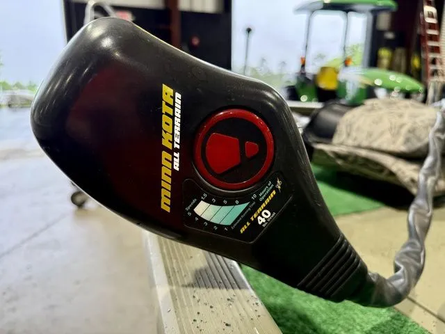 Slide: The Image of Close-up of Minn Kota trolling motor control in a 2006 Tracker 1654CC. - 11