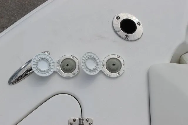 Slide: The Image of Close-up of Sea Pro 245 FLXR Sandbar 2026 boat deck. - 24