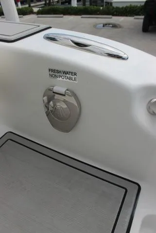 Slide: The Image of Sea Pro 245 FLXR Sandbar 2026 boat with non-potable water label. - 32