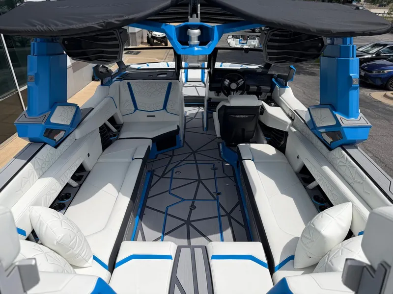 Slide: The Image of Interior of the 2026 Nautique Super Air Nautique G25 Paragon boat. - 13