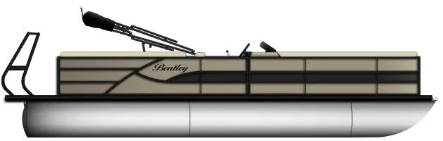 The Image of 2027 Bentley Pontoons Fish 200 FNC pontoon boat, side view. - 1