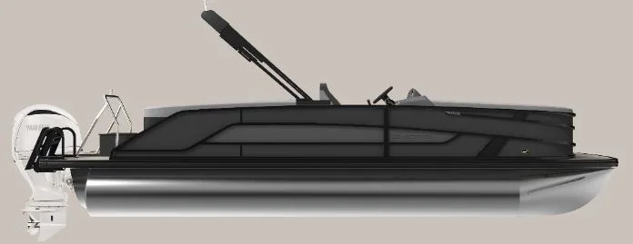 The Image of Evotti 521 QL 2027 pontoon boat, side view, modern design. - 1