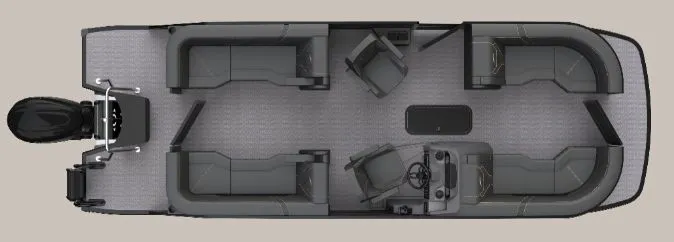 Slide: The Image of Evotti 521 QL 2027 pontoon boat interior layout, top view. - 3