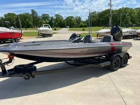 Slide: The Image of 2025 Ikon Boats VLX 20 on trailer outdoors. - 10