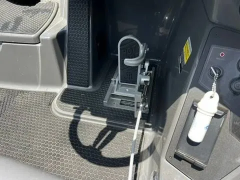 Slide: The Image of Interior of 2025 Ikon Boats VLX 20 featuring pedal control. - 5