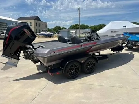 Slide: The Image of 2025 Ikon Boats VLX 20 on trailer, exterior view. - 8
