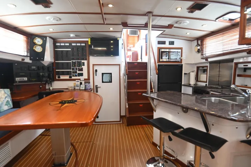 Slide: The Image of Luxurious 2007 Pilot Cruiser Expedition yacht interior with modern kitchen and navigation controls. - 35