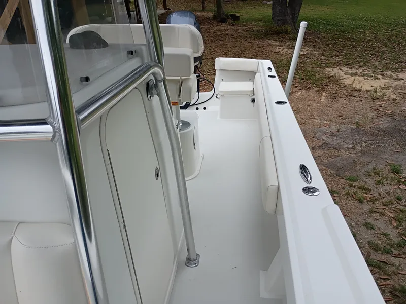 Slide: The Image of Interior view of a 2016 Parker 23SE boat. - 23