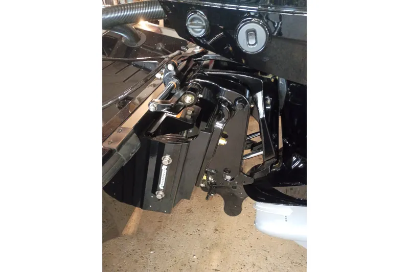 Slide: The Image of 2026 Ranger Z518 Cup-Equipped boat motor mount detail, showcasing robust engineering. - 2