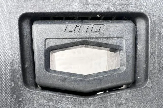 Slide: The Image of Close-up of 2022 Seadoo Switch LinQ system component in black casing. - 19