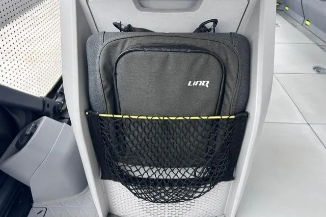 Slide: The Image of Interior of 2022 Seadoo Switch with LinQ storage bag and netting. - 9
