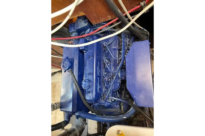 Slide: The Image of Blue engine of a 1939 Alden Graves Coastwise Cutter 36 sailboat. - 27