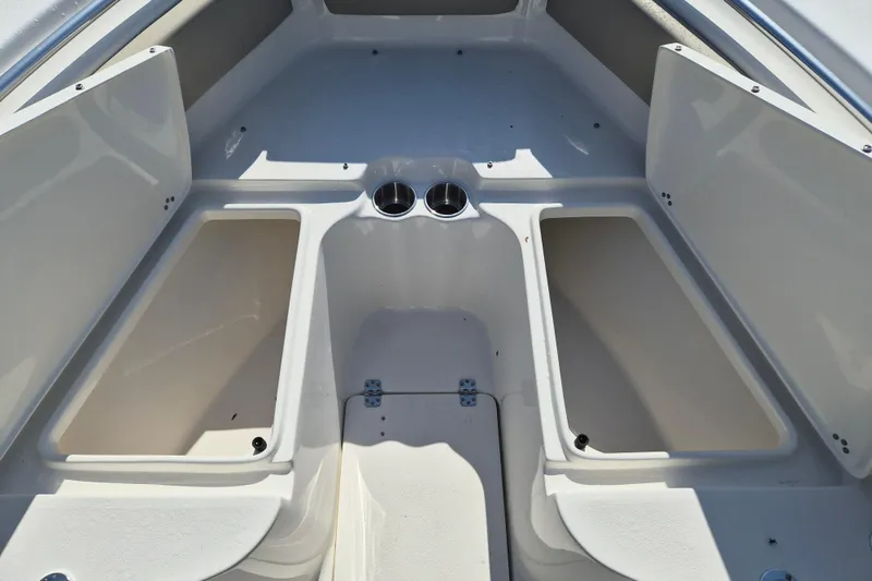 Slide: The Image of Interior view of 2026 Key West 239 FS boat storage compartments. - 15