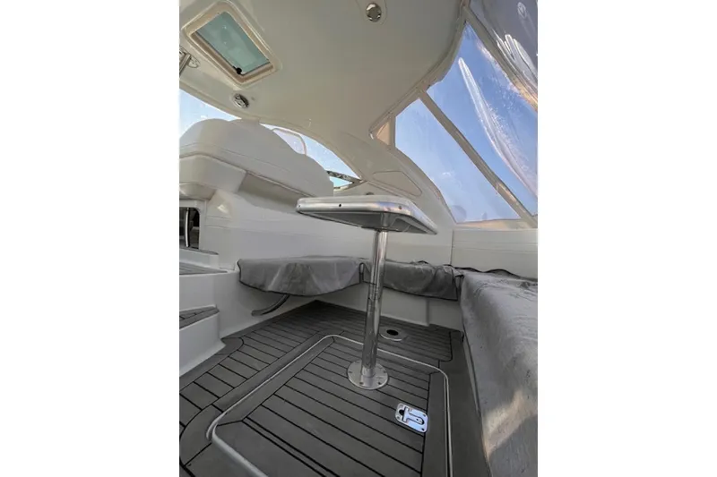 Slide: The Image of Interior of 2011 Formula 37 Performance Cruiser with sleek seating and modern design. - 18