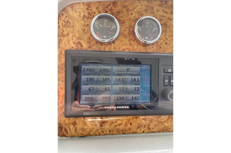 Slide: The Image of Dashboard of a 2011 Formula 37 Performance Cruiser with Volvo Penta display. - 25