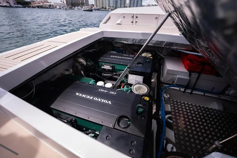 Slide: The Image of Engine compartment of 2026 Santasevera 42 boat with Volvo Penta engines. - 11