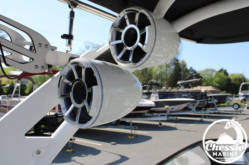 Slide: The Image of Speakers on Malibu Wakesetter 23 MXZ boat, 2020 model. - 25