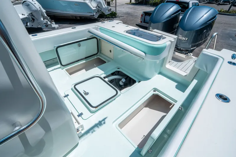Slide: The Image of Interior view of 2020 Andros 32 Offshore boat. - 12