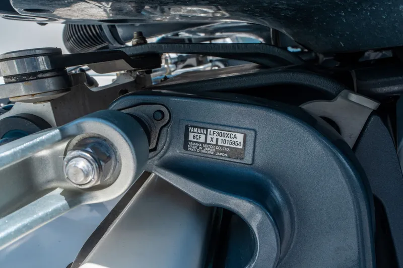 Slide: The Image of Close-up of Yamaha LF300XCA engine on Andros 32 Offshore boat. - 28