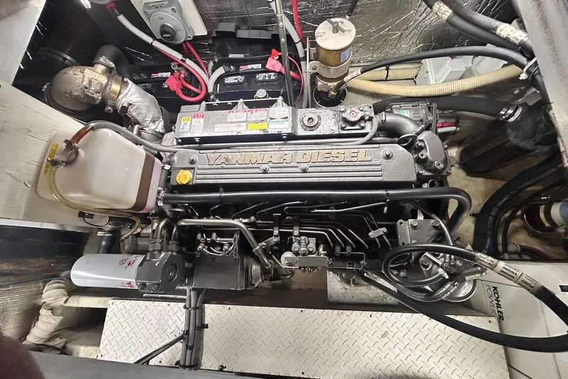 Slide: The Image of Engine room of 2001 Cruisers Yachts 3750 Motoryacht with Yanmar diesel engine. - 20
