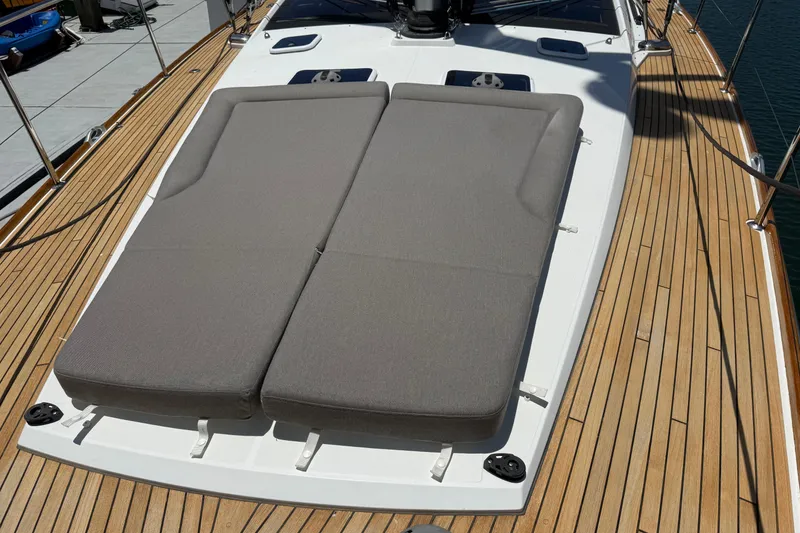 Slide: The Image of Sunbathing cushions on deck of 2018 Jeanneau 58 yacht. - 39