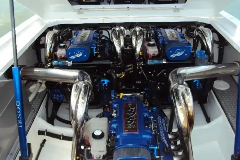 Slide: The Image of Engine compartment of a 2006 Donzi 43 ZR with high-performance components. - 29