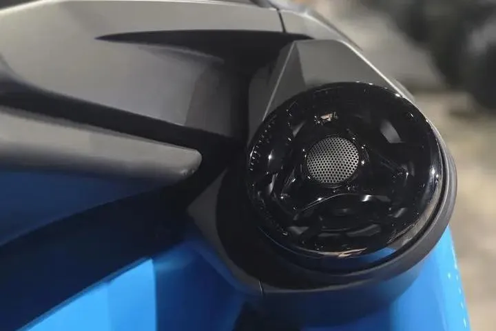 Slide: The Image of Close-up of 2026 Sea-Doo RXT-X 325 speaker detail, showcasing sleek design and modern technology. - 15