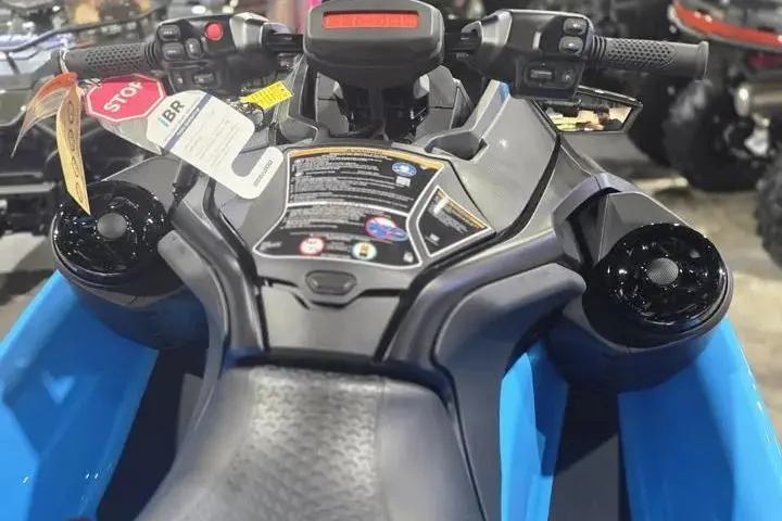 Slide: The Image of 2026 Sea-Doo RXT-X 325 jet ski dashboard with controls and labels. - 16