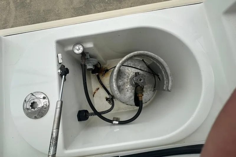Slide: The Image of Propane tank compartment on a 2011 Beneteau Swift Trawler 34 Fly. - 14