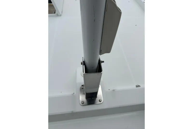 Slide: The Image of Close-up of a 2011 Beneteau Swift Trawler 34 Fly deck fixture. - 28