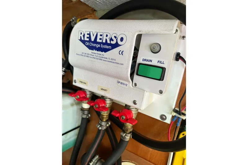Slide: The Image of Reverso oil change system in 2011 Beneteau Swift Trawler 34 Fly. - 33