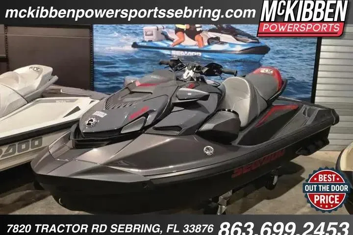 The Image of 2026 Sea-Doo GTR-X 300 jet ski displayed at McKibben Powersports, Sebring, Florida. - 1