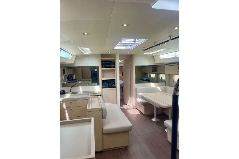 Slide: The Image of Luxurious interior of 2023 Beneteau Oceanis 51.1 yacht, featuring modern design and spacious layout. - 11